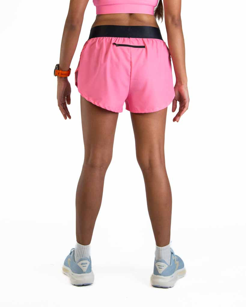 Women's Bubblegum Pink 1.5" Split Shorts