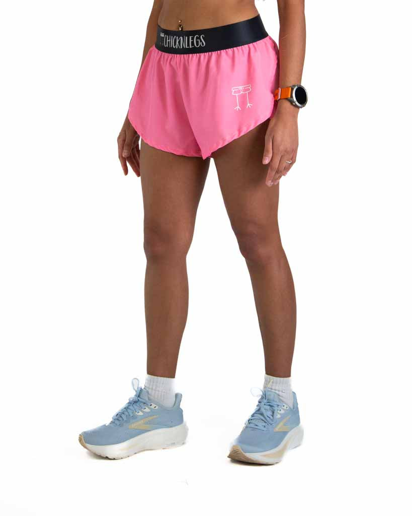 Women's Bubblegum Pink 1.5" Split Shorts
