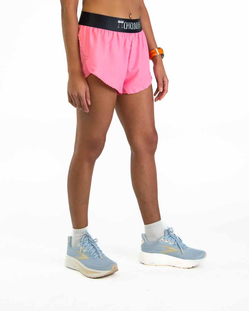 Women's Bubblegum Pink 1.5" Split Shorts