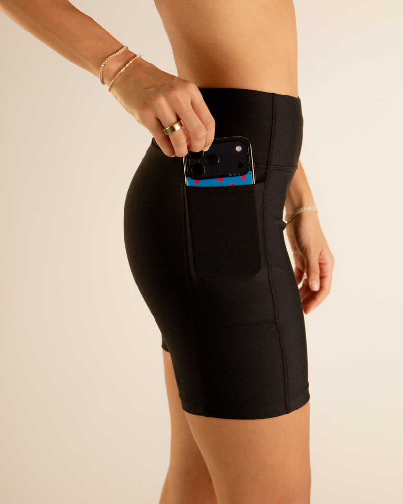Women's Black 7" PWR Compression Shorts