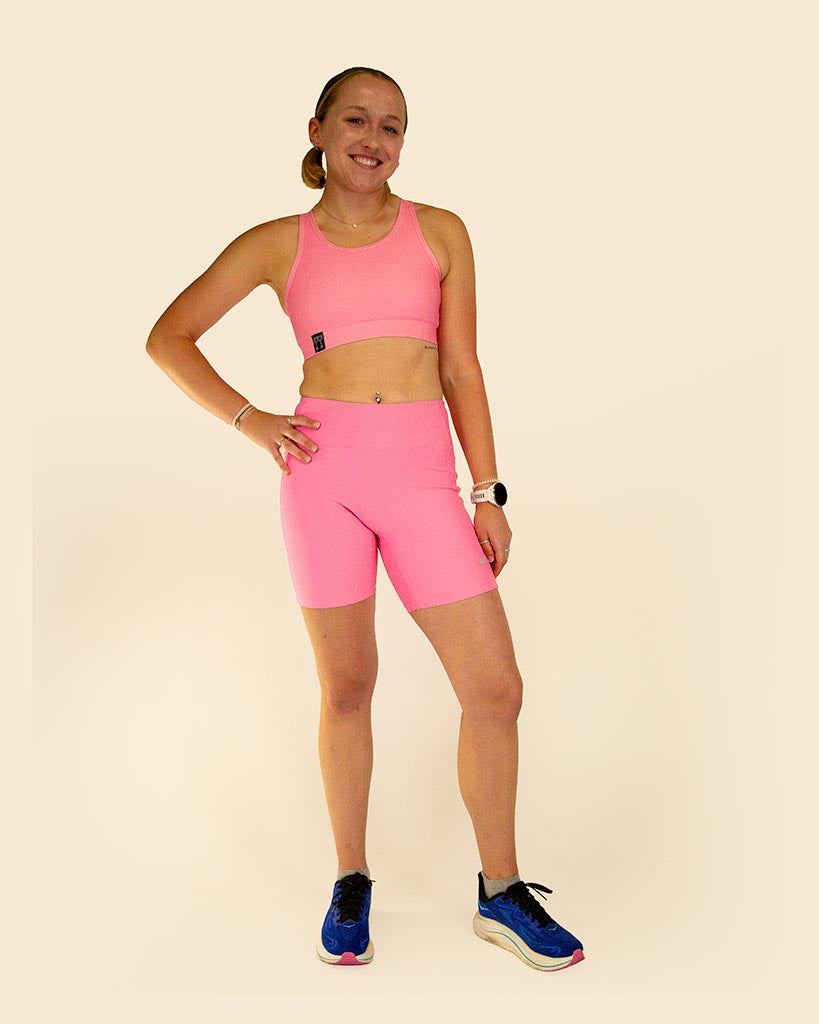 Women's Bubblegum Pink 7" PWR Compression Shorts