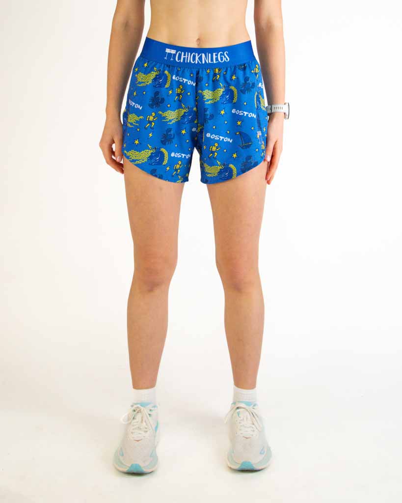 Women's Boston Doodle 4" Split Shorts