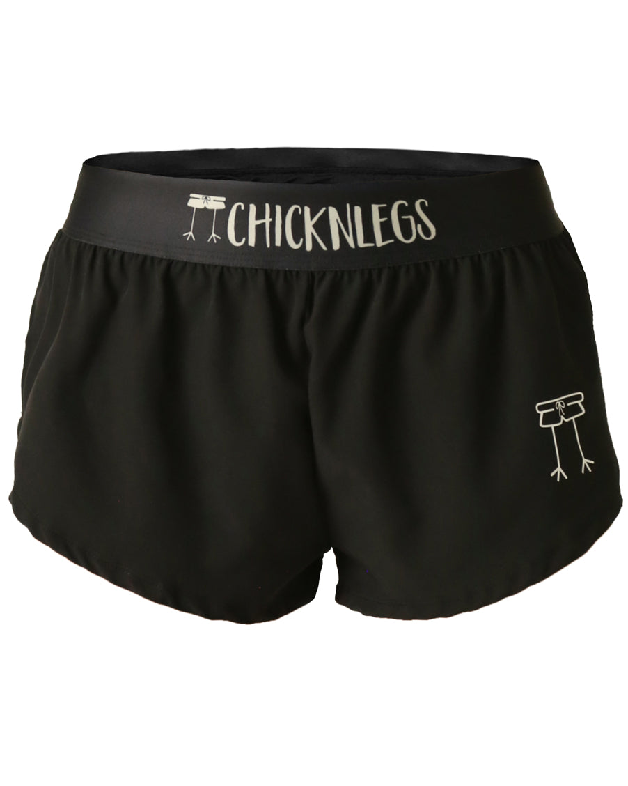 Women's Black 1.5" Split Shorts