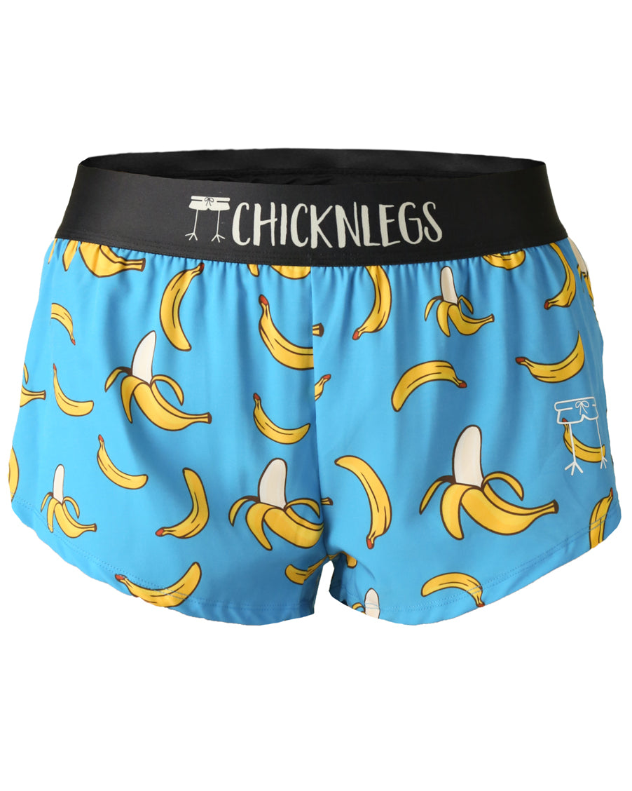 Women's Blue Bananas 1.5" Split Shorts