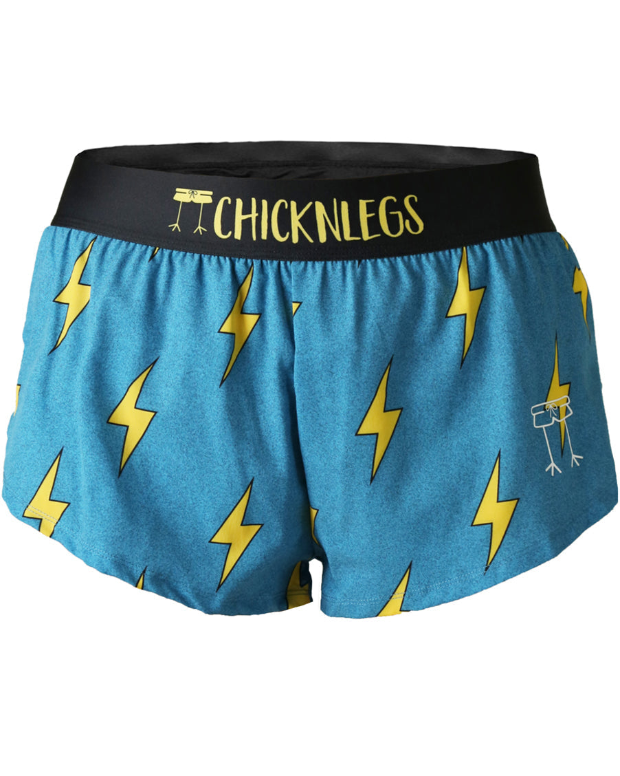 Women's Blue Bolts 1.5" Split Shorts