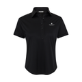 Johns Hopkins Women's Cap Sleeve Semi Spread Polo Black