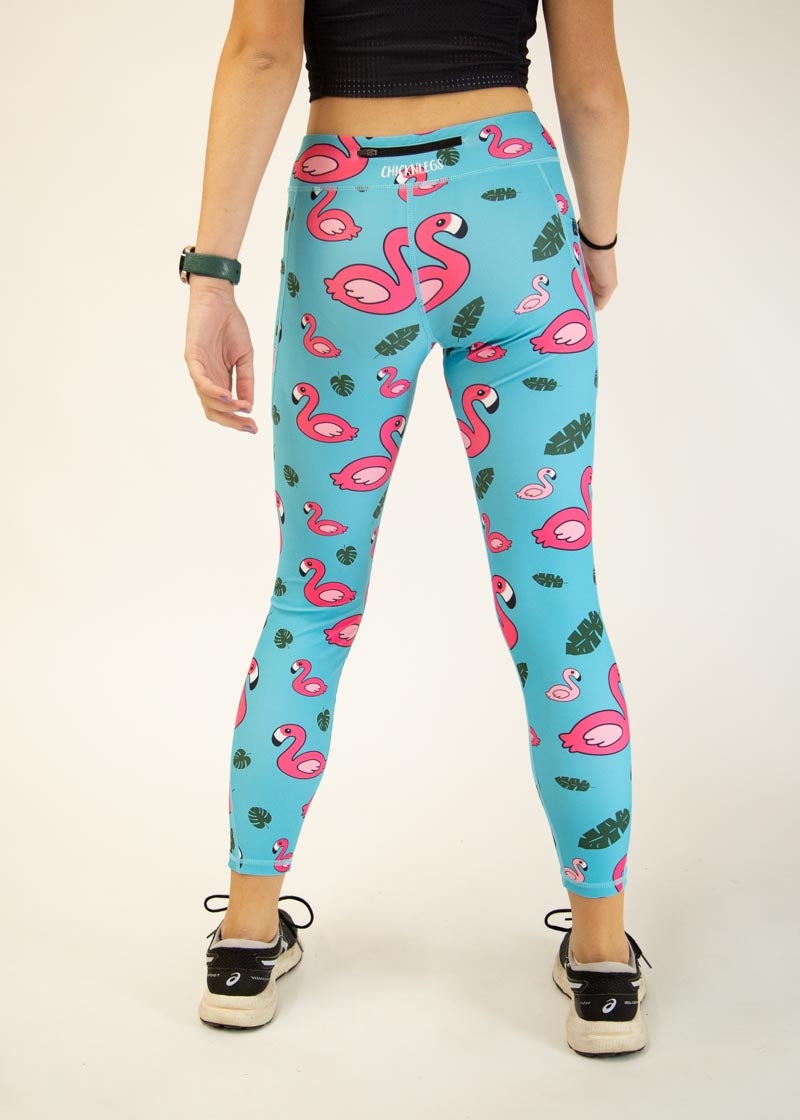 Women's Blue Flamingos Leggings