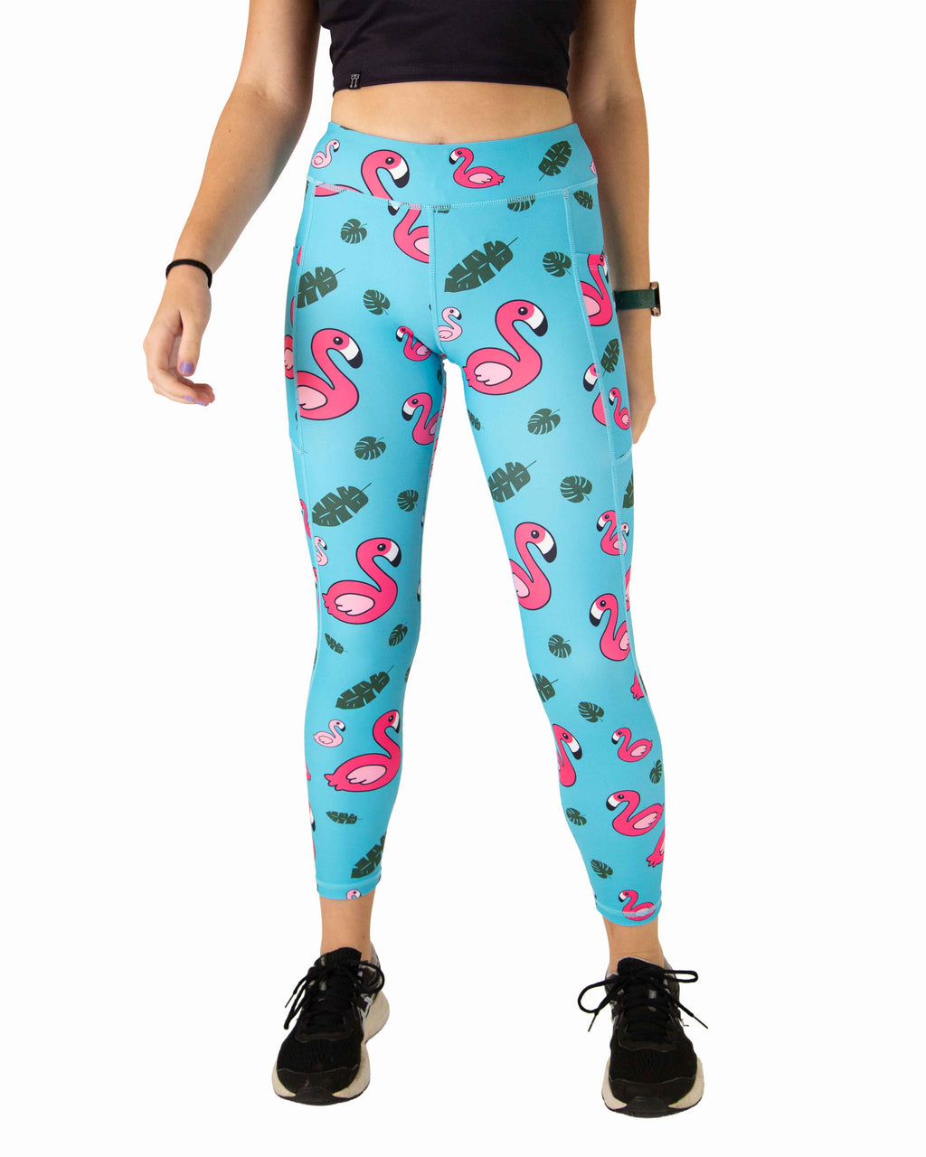 Women's Blue Flamingos Leggings